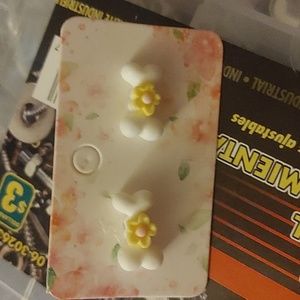 Flower Bone NEW Earrings Made by Meltedgum for Women and Girls